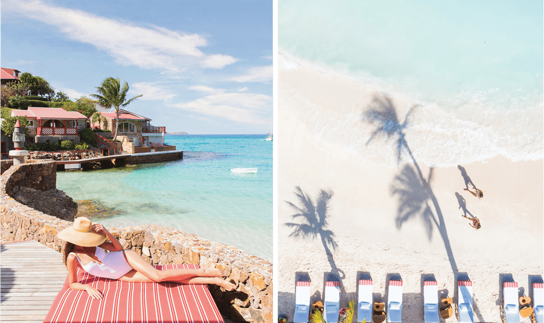 Each of the thirty-seven luxury rooms, suites, or villas represents both transitional style with perfect retro charm.